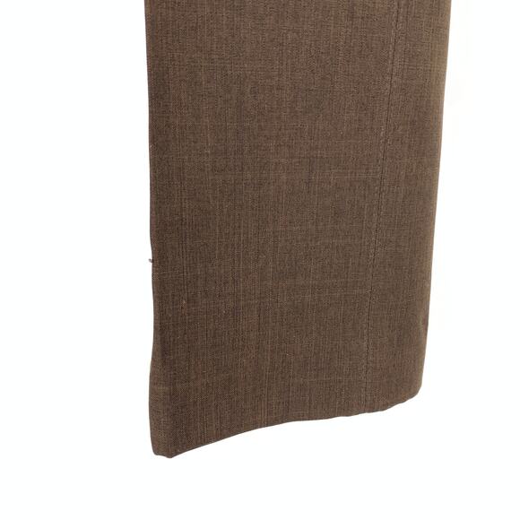 MNG Pant Suit Set Womens Size 8 Long Blazer + Straight Leg Pant Brown One Button - Picture 11 of 12